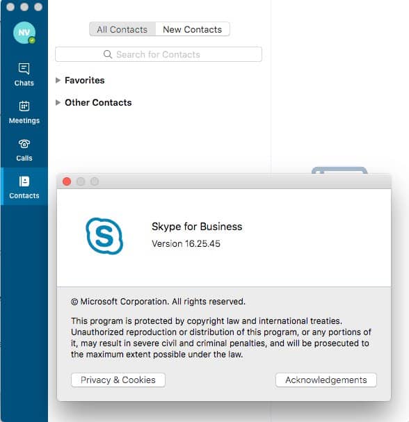 skype for business mac meetings checking for updates